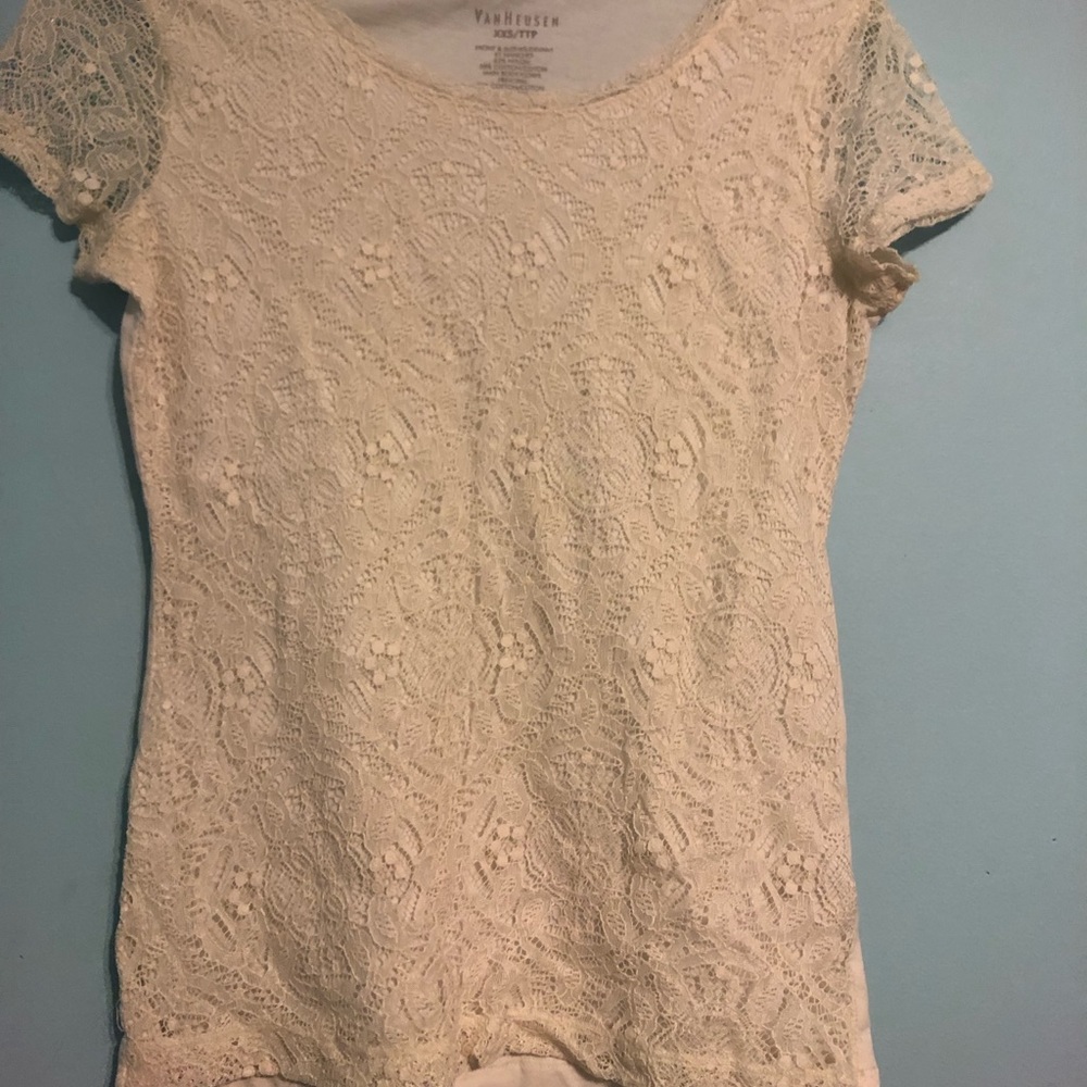 Van Heusen White Lace Top